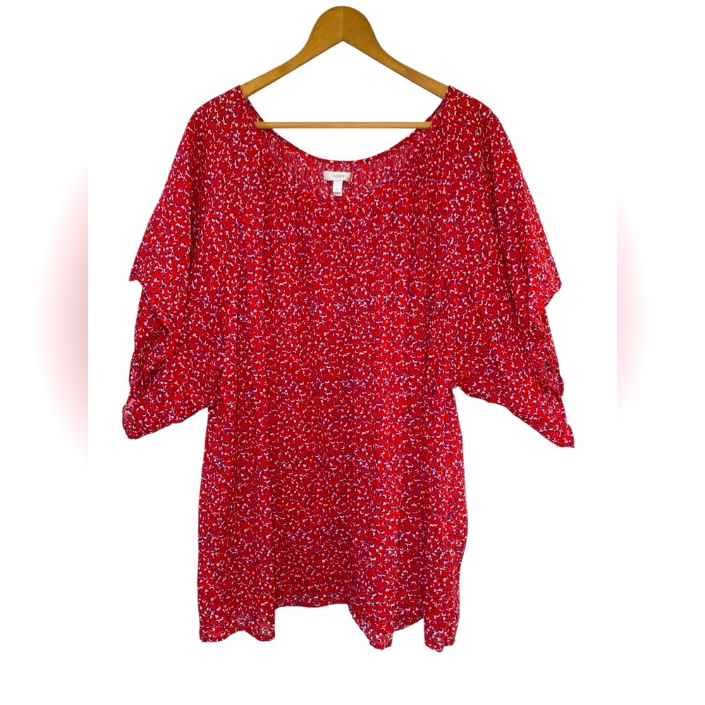 J.Crew printed design oversized Blouse Size L